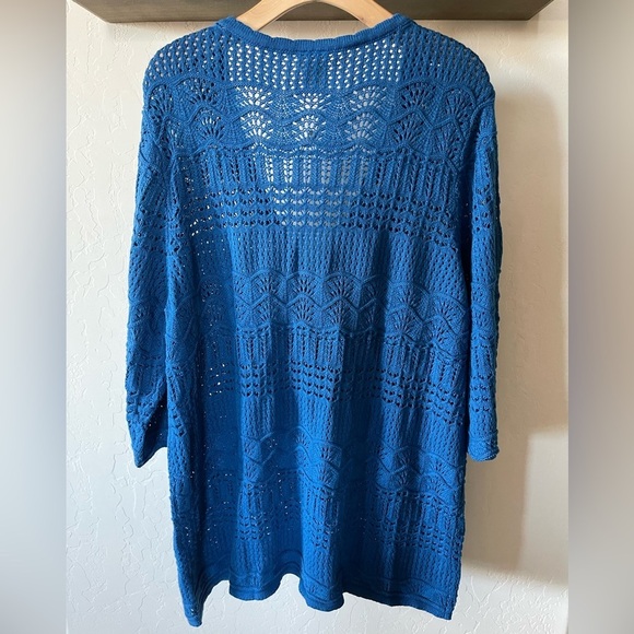 Blair Long Knit Cardigan Sweater, Size 2XL—New with Tags!•••Crotchet Style! - Picture 3 of 11
